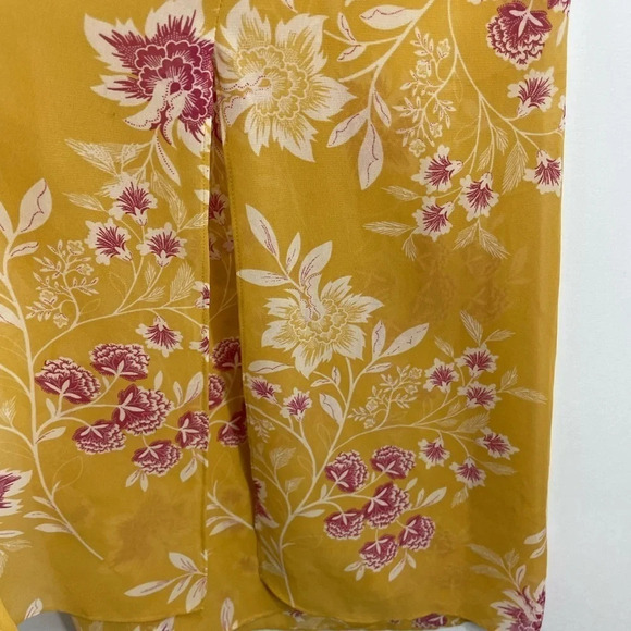 Vince Camuto Coastal Grandma Floral Getaway Chiffon Duster in Amber Sun - Picture 6 of 7